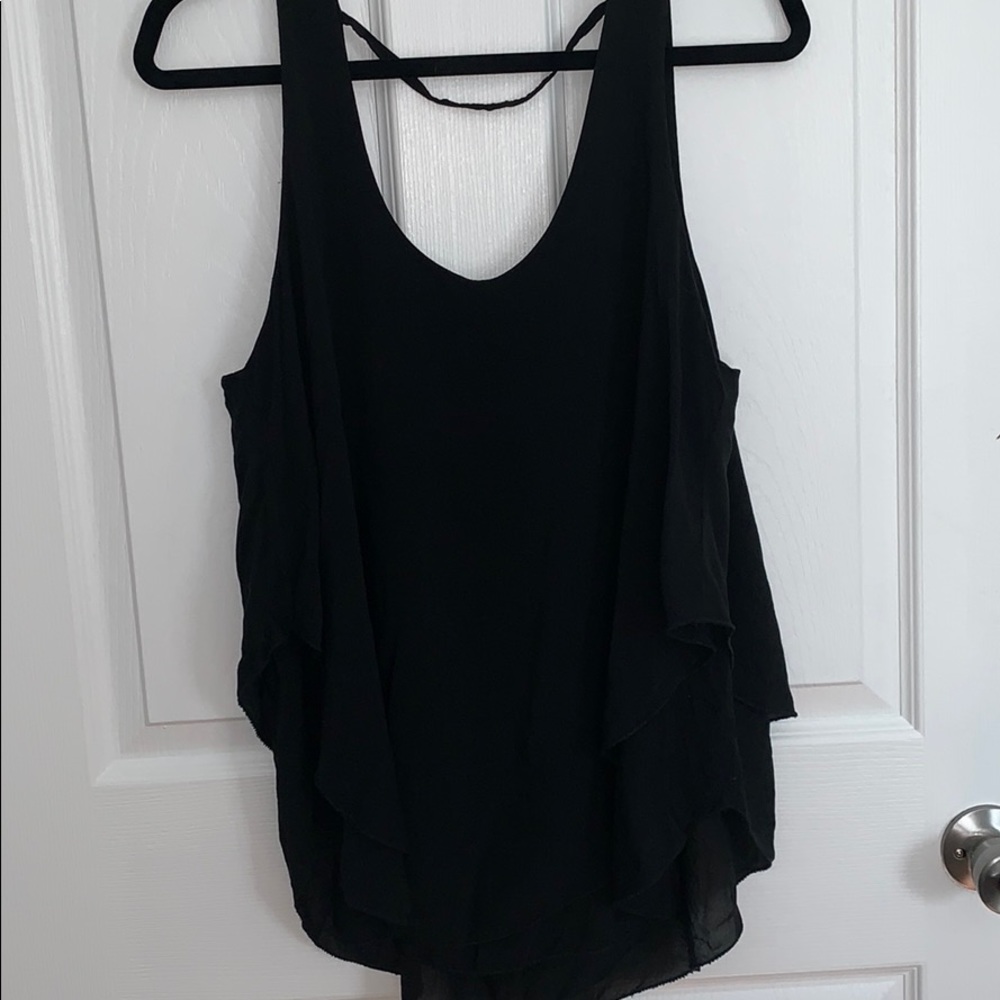 Don’t Ask Why Flowy Black Tank